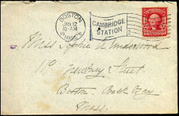 Cover From Boston - Lettres & Documents