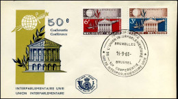 FDC - 1191/92 - Interparlementaire Unie - 1961-1970