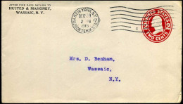 Cover From New York, Hudson Terminal Station, New York To Wassaic, New York - Storia Postale