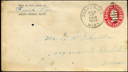 Cover From Deer Creek, Minnesota To Duluth, Minnesota - 1901-20