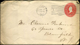 Cover From Syracuse, New York To Bloomfield, New Jersey - 1901-20