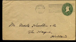 Cover From St. Louis, Missouri To The Hague, Netherlands - 1901-20