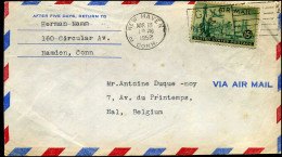 Cover From New Haven, Connecticut To Hal, Belgium - 2c. 1941-1960 Cartas & Documentos