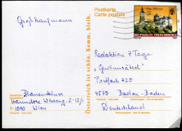 Post Card From Wien To Baden-Baden, Germany - Otros & Sin Clasificación