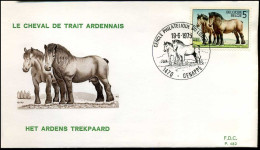 FDC - 1810 - Société Royale Le Cheval De Trait Ardennais" - 1971-1980