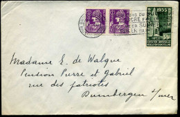 Cover From Bruxelles To Duinbergen - N° 386 + 2 X 338 - Brieven En Documenten