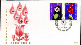 FDC - 1705/06 - Belgische Rode Kruis - 1971-1980