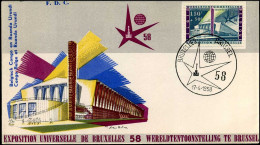 FDC - 1049 - Wereldtenstoonselling Te Brussel8 - 1951-1960