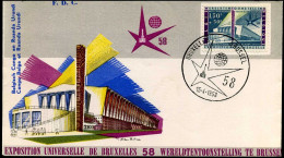 FDC - 1049 - Wereldtenstoonselling Te Brussel8 - 1951-1960