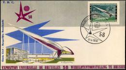 FDC - 1047 - Wereldtenstoonselling Te Brussel8 - 1951-1960