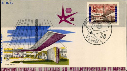 FDC - 1047 - Wereldtenstoonselling Te Brussel - 1951-1960