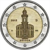 Duitsland 2015    2 Euro Commemo  Letter  F   Hessen  Atelier  F    UNC Uit De Rol  UNC Du Rouleaux - Germany