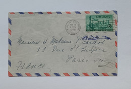 Lettre Avec Oblitération De Falls Church (Virginie) Du 12 Nov 1948 Pour Paris - Postal History