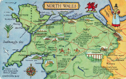 ROYAUME UNI - North Wales - Cardigan Bay - Aernarvon Bay - Carte Du Pays - Carte Postale - Other & Unclassified