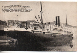 Carte Postale Ancienne Port Vendres - Le Mustapha II, Nouveau Paquebot Faisant Service Avec Oran - Bateau - Port Vendres