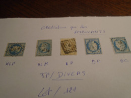 Avant 1900 - LOT De Timbres FRANCE  (5 TP /Divers ) Que Des OBL/AMBULANTS!!!   Photos Recto - 1863-1870 Napoléon III Con Laureles