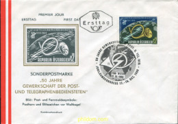 438175 MNH AUSTRIA 1969 50 AÑOS DE SINDICALISMO DE LOS EMPLEADOS DE CORREOS Y TELEGRAFOS - Unused Stamps