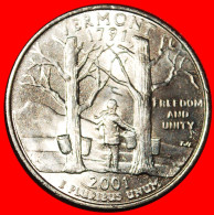 * MAPLE TREES 1791: USA  1/4 DOLLAR 2001D! WASHINGTON (1789-1797) UNC MINT LUSTRE FROM ROLL! · LOW START · NO RESERVE! - 1999-2009: State Quarters