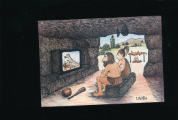 ILLUSTRATEUR LOUIS VUITTON SERIE LA TELE DE PAPA LA TELE PREHISTORISQUE  SALON DE DRAGUIGNAN 2005 - Sammlerbörsen & Sammlerausstellungen