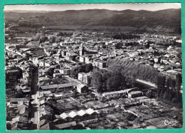 SAINT GIRONS, LES DEUX RIVES - EN AVION AU DESSUS DE ... - CPSM GRAND FORMAT - Saint Girons