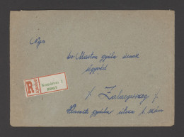 HUNGARY 1944. KOMÁROM Nice Registered Cover To Zalaegerszeg - Brieven En Documenten