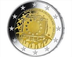 Duitsland 2015    2 Euro Commemo  Letter - Atelier A  30 Jaar Europese Vlag     UNC Uit De Rol  UNC Du Rouleaux - Germany