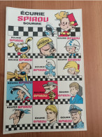 écurie SPIROU Sourire Planche Autocollants Autocollant Dupuis N° 1368 Du 2 Juillet 1964 - Spirou Magazine