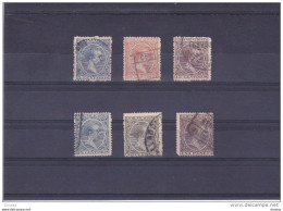 ESPAGNE 1889 Yvert 198, 201-202, 204-205, 209 Oblitéré, Used Cote : 9.85 Euro - Used Stamps