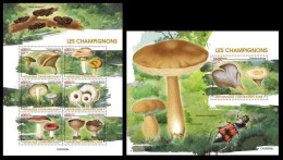 Central Africa 2023 Mushrooms. (502) OFFICIAL ISSUE - Mushrooms