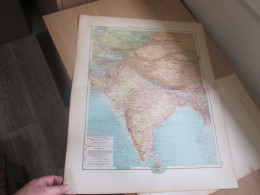 Old Map Zentralasien Und Vorderindien 1922  57x47 Cm - Carte Geographique