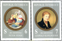 121257 MNH AUSTRIA 1996 BICENTENARIO DEL NACIMIENTO DE PETER FENDI Y DE LEOPOLD KUPELWIESER - Unused Stamps