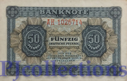 GERMANY DEMOCRATIC REPUBLIC 50 PFENNIG 1948 PICK 8b XF - 50 Deutsche Pfennig