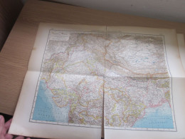 Old Map Vorderindien Nordlicher Reil 1922  57x47 Cm - Carte Geographique