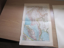 Old Map  Burma Und Malayische Halbinsel 1922  29x47 Cm - Carte Geographique