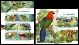 Central Africa 2023 Parrots. (514) OFFICIAL ISSUE - Papagayos