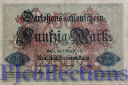 GERMANY 50 MARK 1914 PICK 49b AVF - 50 Mark