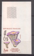 Superbe Coin De Feuille Série Champignons Chanterelle Violette De 1987 YT 2489 Sans Trace De Charnière - Non Classés