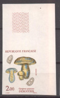 Superbe Coin De Feuille Série Champignons Indigotier De 1987 YT 2488 Sans Trace De Charnière - Non Classés