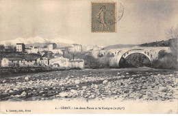CERET - Les Deux Ponts Et La Canigou - Très Bon état - Ceret