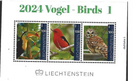 Liechtenstein  2024-1 Vogels  Vogel  Birds  Blok-m/s     Postfris/mnh - Ungebraucht