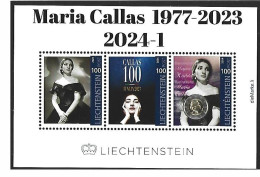 Liechtenstein  2024-1  TMaria Callas Blok-m/s    Postfris/mnh - Ungebraucht