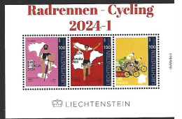 Liechtenstein  2024-1 Wielrennen Radrennen Cylcing  Blok-m/s    Postfris/mnh - Neufs