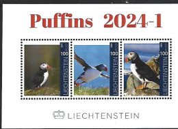 Liechtenstein  2024-1 Papegaaiduiker  Puffin    Blok-m/s    Postfris/mnh - Unused Stamps