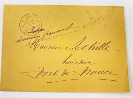 !!! MARTINIQUE, LETTRE DE 1865 DE ST PIERRE POUR FORT DE FRANCE, TAXÉE À 30C - Brieven En Documenten