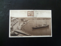 Carte Maximum Card Port Grand Harbour Bateau Ship Boat Malte Malta 1947 - Malta