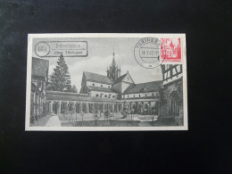 Carte Maximum Card Abbaye De Tubingen Abbey Wurttemberg 1947 - Württemberg