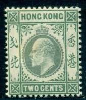 1903 King Edward VII,Definitives,Hong Kong,Mi.62, 2 C.,MLH - Used Stamps