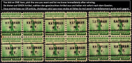 USA Precancels New York 1940 Sc899 X4 1c Liberty. KATONAN / N.Y. Block Of 4v - Prematasellado