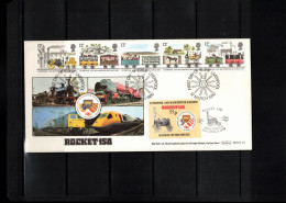 Great Britain 1980 Railways - Rocket 150 Years Benham FDC - 1971-1980 Decimal Issues