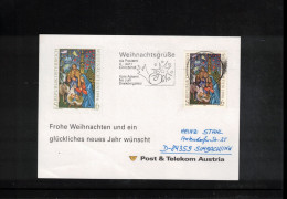 Austria / Oesterreich 1996 Christmas Greetings Via Christkindl Post Office Interesting Postmark - Brieven En Documenten